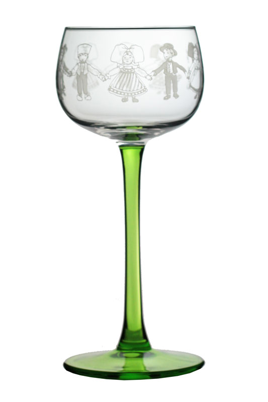 Verre alsace - Verre à vin d'Alsace à pied vert 15,5 cl Achat/Vente verre  vin Alsace