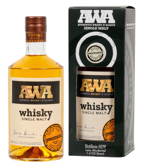 Whisky Single Malt Alsacien élevé en fût de Gewurztraminer Au Brin de Paille
