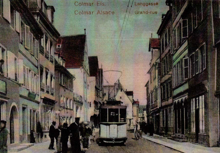 Tram dans la Grand Rue à Colmar