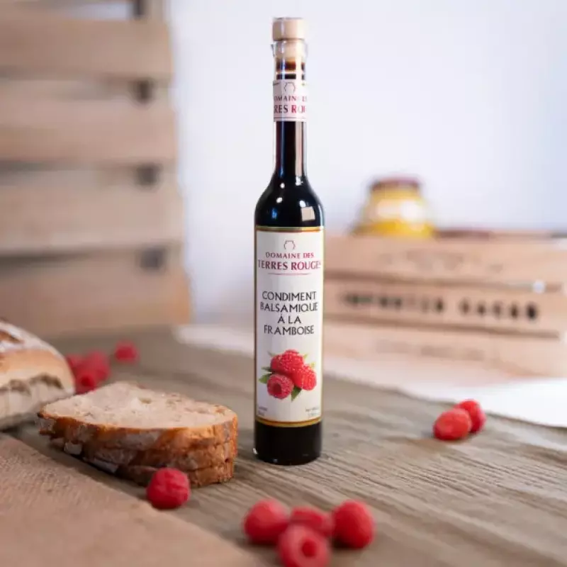 condiment balsamique framboise Domaines des Terres Rouges