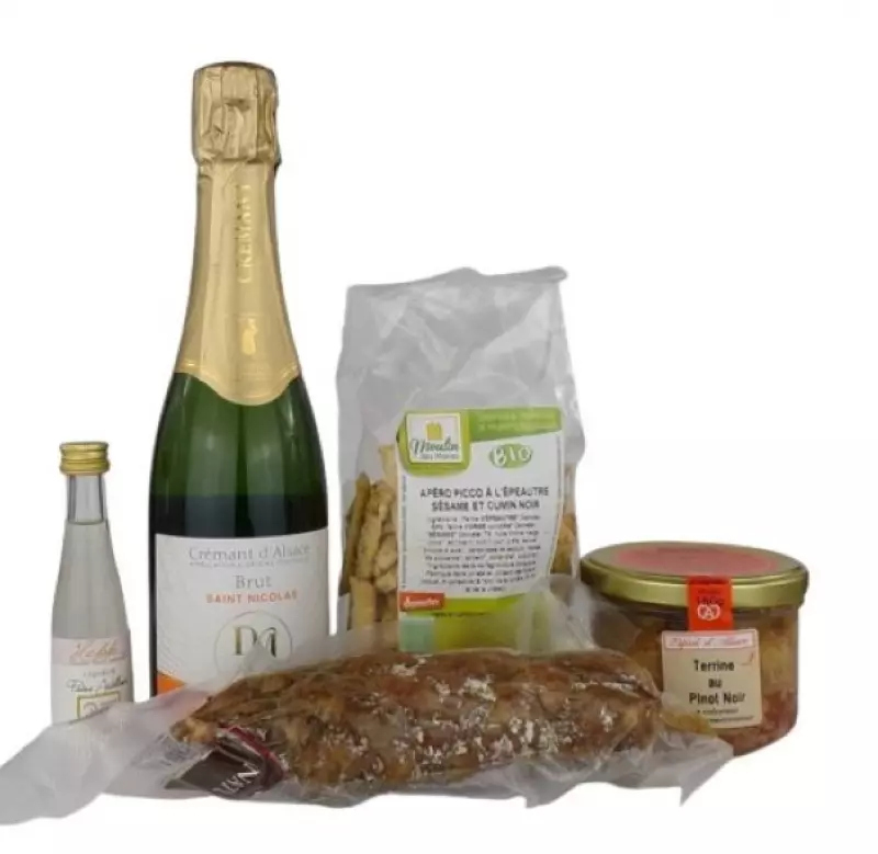 Coffret Apéro Box Gourmand Crémant d'Alsace Cadeau Plaisir