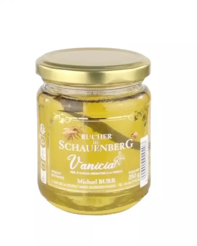 Miel d'Acacia avec une gousse de vanille 