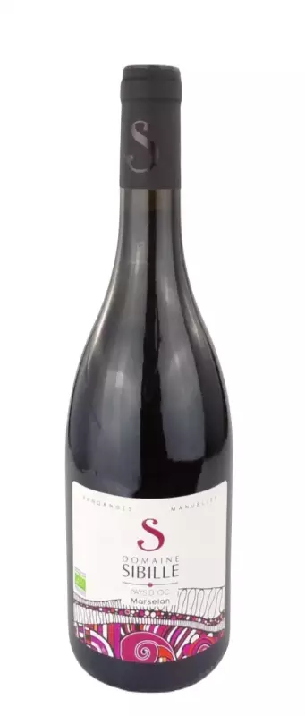 Vin Rouge Marselan Bio IGP Pays d'OC Médaille d'Or Lyon