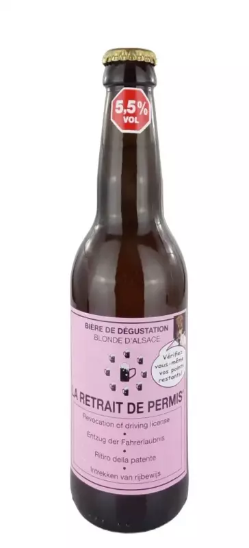 Retrait de Permis Bière Blonde Alsace