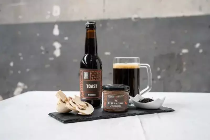 Terrine Cerf à la Bière Brune & Champignons de Paris