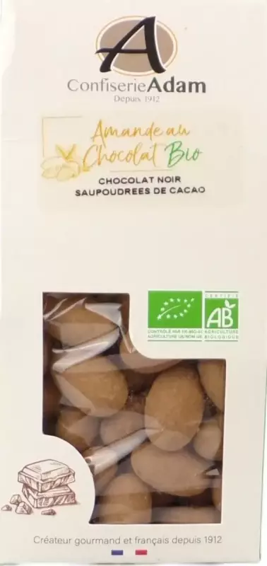Amande enrobée de Chocolat Noir 74% Cacaoté