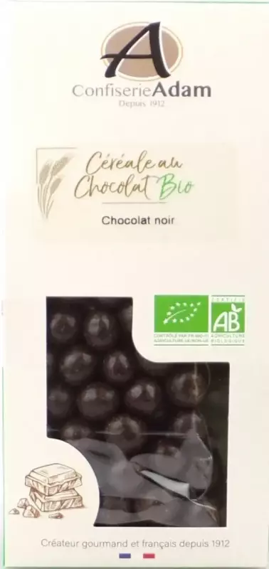 Céréale enrobée de Chocolat Noir 74%