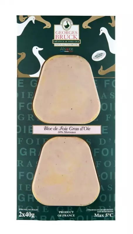 Bloc de Foie Gras mi-cuit Oie 50% morceaux