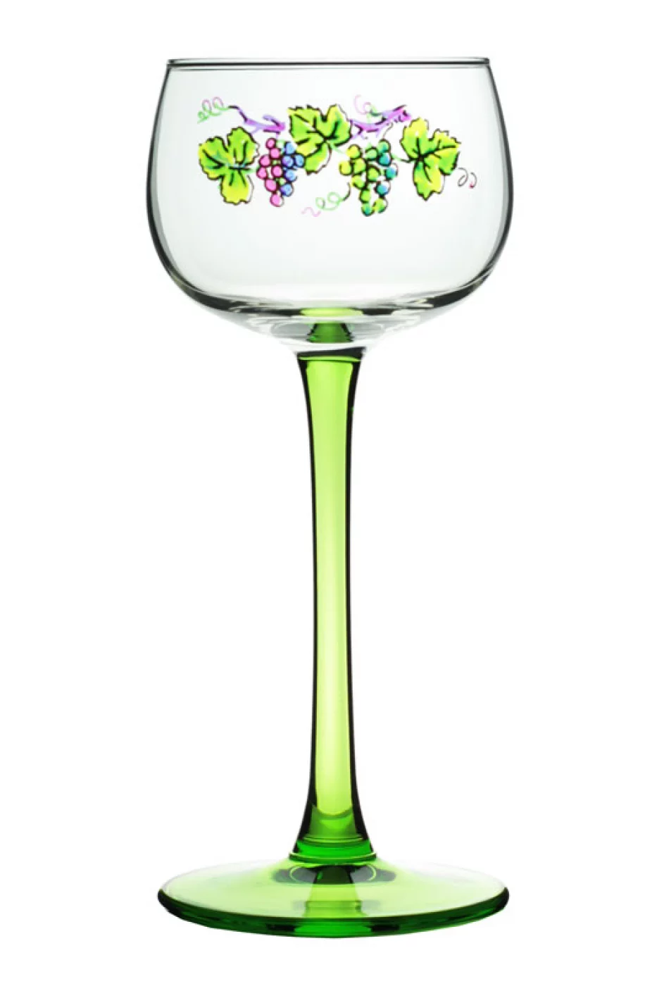 Lot De 4 Verres À Vin Avec Pieds Cactus - Transparent Et Vert - D. 8.5 X H . 19.5 Cm - Gellif à Prix