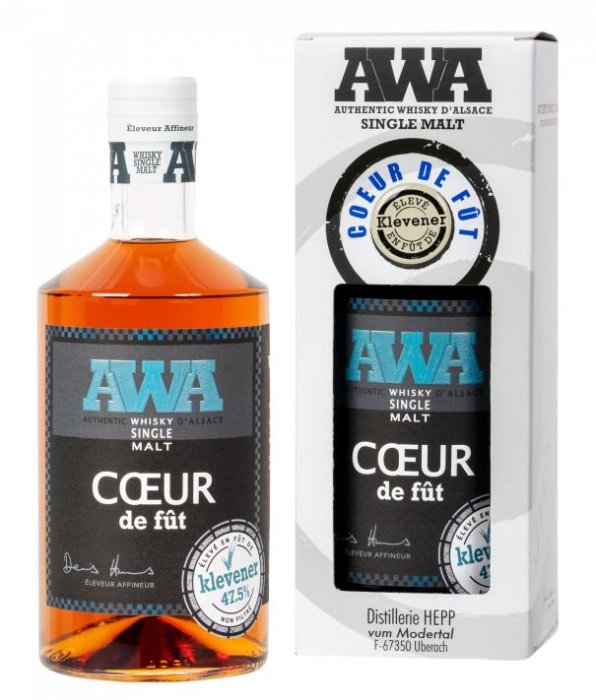 Whisky AWA Single Malt Cœur de Fût Klevener IGP Cuvée Yvan Zeyssolff