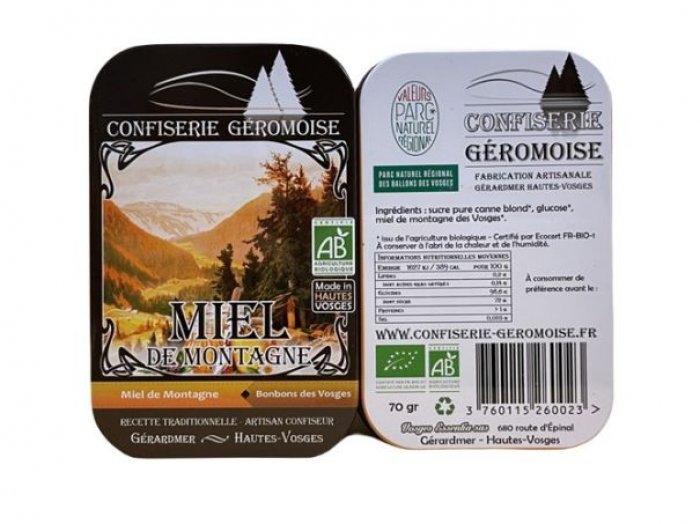 Bonbons des Vosges au miel de montagne bio - Confiserie Géromoise