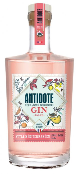Gin Antidote Rose Méditerranéen Made in France