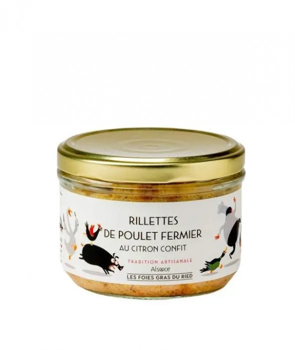 Rillettes de poulet fermier au citron confit