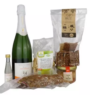 Coffret Apéro Box Gourmand Crémant d'Alsace Cadeau Plaisir