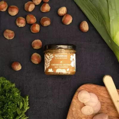 Pâté de Chevreuil Sauvage aux Noisettes Gibier Français en conserve