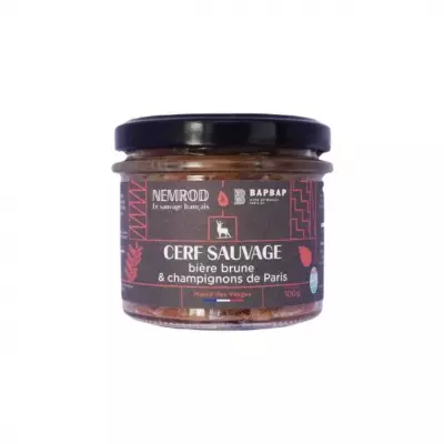 Terrine Cerf à la Bière Brune & Champignons de Paris
