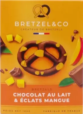 Bretzel Chocolat au Lait avec Éclats de Mangues