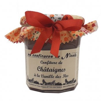 Confiture Châtaigne & Vanille des Iles produite en Alsace