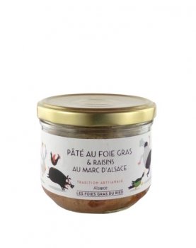 Pâté au Foie Gras et au Marc d'Alsace et Raisins